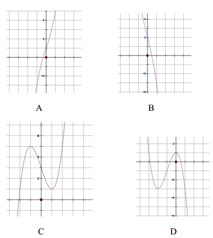 Đề: Cho các dạng đồ thị của hàm số (y=ax^3+bx^2+cx+d) như sau:
Và các điều kiện:
(1.left{begin{matrix} a>0 \ b^2-3ac>0 end{matrix}right.)                   (2.left{begin{matrix} a>0 \ b^2-3ac 1
