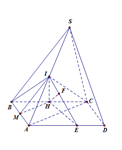 Đề: Cho khối chóp S.ABC có đáy là tam giác vuông tại A, AB=a, AC=2a. Biết (widehat {SBA} = widehat {SCA} = {90^0}) và khoảng cách giữa hai đường thẳng SA và BC bằng (frac{{2a}}{3}.) Tính diện tích S của mặt cầu ngoại tiếp hình chóp S.ABC. 1