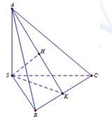 Đề: Cho hình chóp S.ABC có SA, SB, SC đôi một vuông góc. Tính diện tích tam giác ABC, biết (SA = 2,SB = 4,SC = 5.) 1