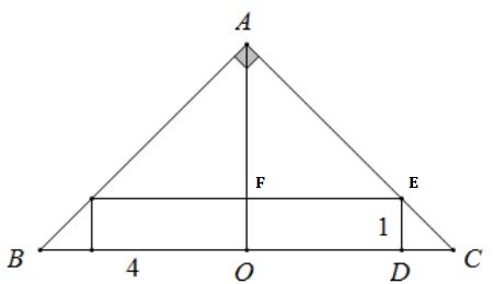 Đề: Cho một hình nón có góc ở đỉnh bằng 900 và bán kính đáy bằng 4. Khối trụ (H) có một đáy thuộc đáy của hình nón và đường tròn đáy của mặt đáy còn lại thuộc mặt xung quanh của hình nón. Biết chiều cao của (H) bằng 1. Tính thể tích của (H). 1