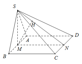 Đề: Cho hình chóp S.ABCD có đáy là hình vuông; mặt bên SAB là tam giác đều và nằm trong mặt phẳng vuông góc với đáy; (BC = asqrt 3). Tính khoảng cách h từ điểm A đến mặt phẳng (SCD). 1