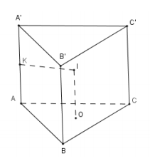 Đề: Cho lăng trụ đứng ABC.A’B’C’ có (AB = AC = a,BC = asqrt 3). Cạnh bên AA’=2a. Tính bán kính R của mặt cầu ngoại tiếp tứ diện AB’C’C. 1