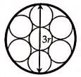 Đề: Người ta xếp 7 hình trụ có cùng bán kính đáy r và cùng chiều cao h vào một cái lọ hình trụ cũng có chiều cao h, sao cho tất cả các hình tròn đáy của hình trụ nhỏ đều tiếp xúc với đáy của hình trụ lớn, hình trụ nằm chính giữa tiếp xúc với sáu hình trụ xung quanh, mỗi hình trụ xung quanh đều tiếp xúc với các đường sinh của lọ hình trụ lớn. Tính thể tích V của khối trụ lớn. 1