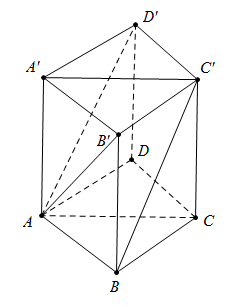 Đề: Cho lăng trụ tam giác đều ABC.A'B'C' có chiều cao bằng 3. Biết hai đường thẳng AB', BC' vuông góc với nhau. Tính thể tích của khối lăng trụ. 1