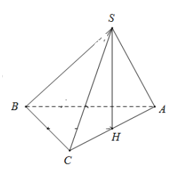 Đề: Cho khối chóp S.ABC có đáy ABC là tam giác vuông tại B, (AB = asqrt 3 ,,BC = a). Tam giác SAC đều và nằm trong mặt phẳng vuông góc với đáy. Tính khoảng cách h từ A đến mặt phẳng (SBC). 1