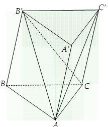 Đề: Cho khối lăng trụ tam giác ABC.A'B'C' có thể tích bằng 30 (đơn vị thể tích). Thể tích của khối tứ diện AB'C'C là: 1