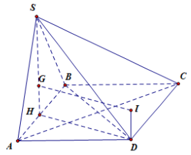 Đề: Cho hình chóp S.ABCD có đáy ABCD là hình thoi cạnh a, (widehat {ABC} = 120^circ ,) tam giác SAB đều và nằm trong mặt phẳng vuông góc với đáy. Tính bán kính R của mặt cầu ngoại tiếp hình chóp S.ABC. 1