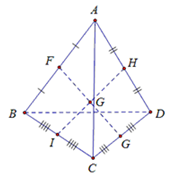 Đề: Cho tứ diện ABCD có thể tích là 12. Gọi G là trọng tâm của tứ diện ABCD, thì thể tích của tứ diện GABC sẽ bằng: 1