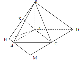 Đề: Cho hình chóp SABCD có đày ACBD là hình vuông cạnh a, SA vuông góc với mặt phẳng (ABCD), góc giữa đường thẳng SC và mặt phẳng (ACBD) bằng 450. Tính khoảng cách giữa hai đường thẳng SB, AC? 1