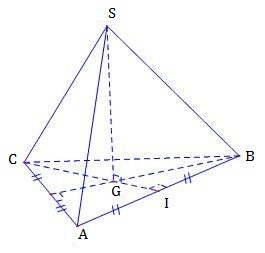 Đề: Cho hình chóp tam giác đều S.ABC có AB=a, mặt bên (SAB) tạo với đáy (ABC) một góc 600. Tính thể tích hình chóp S.ABC. 1