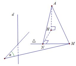 Đề: Trong không gian với hệ tọa độ Oxyz, cho hai điểm (Mleft( { - 1;2;1} right);Aleft( {1;2; - 3} right),)và đường thẳng (d:frac{{x + 1}}{2} = frac{{y - 5}}{2} = frac{z}{{ - 1}}.) Tìm vectơ chỉ phương (overrightarrow u ,) của đường thẳng (Delta ) đi qua M, vuông góc với đường thẳng d đồng thời cách điểm A một khoảng lớn nhất. 1