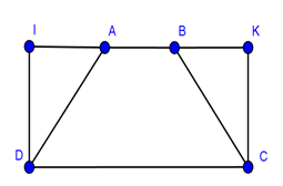 Đề: Cho một hình thang cân ABCD có đáy nhỏ AB = 1, đáy lớn CD = 3, cạnh bên (BC = A{rm{D}} = sqrt 2 ). Cho hình thang đó quay quanh AB, ta được khối tròn xoay có thể tích bằng bao nhiêu? 1