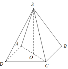 Đề: Cho hình chóp S.ABCD có đáy là hình chữ nhật tâm O với AB = 2a, BC = a. Các cạnh bên của hình chóp đều bằng nhau và bằng (asqrt 2) . Tính thể tích V của khối chóp S.ABCD. 1