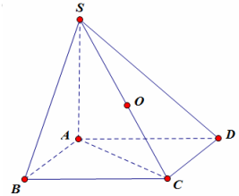 Đề: Cho hình chóp S.ABCD có đáy là hình vuông cạnh bằng a, SA vuông góc với đáy, (SA = asqrt 2). Tính thể tích V của khối cầu ngoại tiếp hình chóp S.ABCD. 1