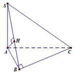 cho hình chóp (s.abc) có đáy là tam giác vuông đỉnh (b,ab=a,sa) vuông góc với mặt phẳng đáy và (sa=a.) khoảng cách từ điểm (a) đến mặt phẳng (left( sbc right)) bằng 60e00f867999e.png