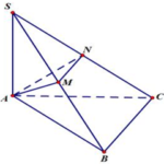 cho hình chóp tam giác (s.abc,) gọi (m,n) lần lượt là trung điểm của (sb) và (sc. ) tỉ số thể tích của khối chóp (s.amn) và (s.abc) là 60e00f26b16f3.png